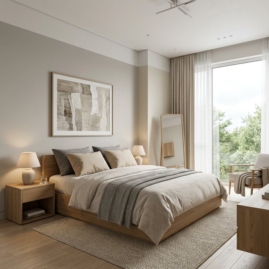 Uyumlu Renk Geçişlerine Sahip Modern Oda